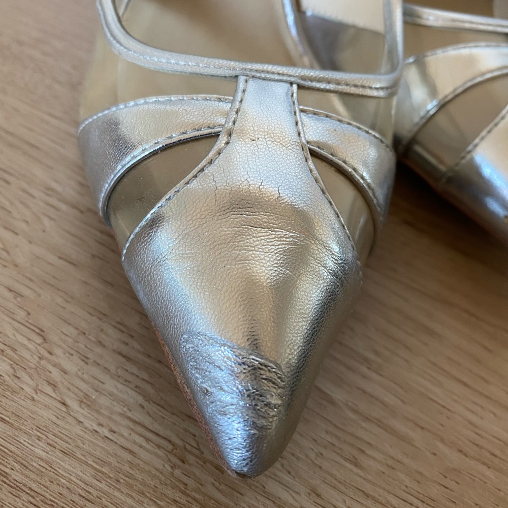 Zara Basic Silver Heels - image 2